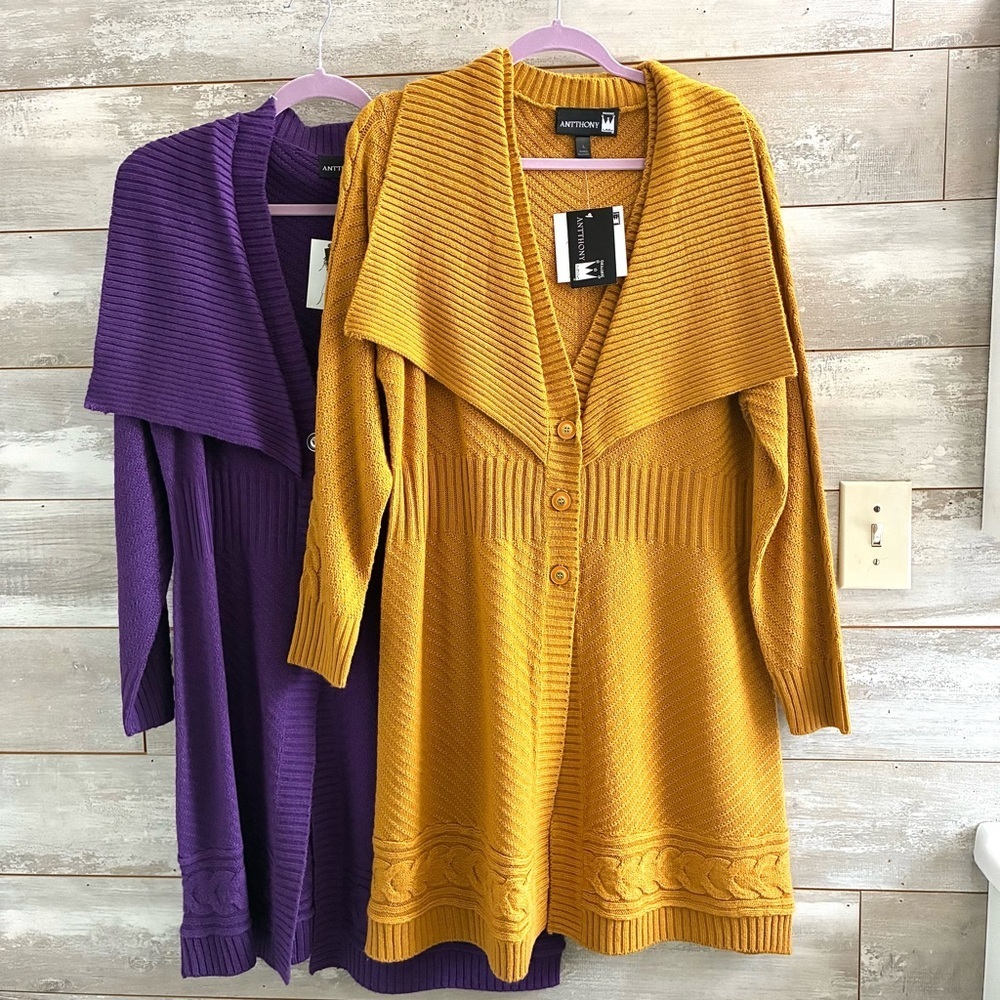 NWT ANTTHONY HIGHLANDER CABLE KNIT SWEATER COAT CARDIGANS